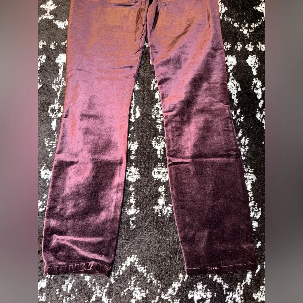 PAIGE Women's Deep Burgundy Houston ankle Straight Leg Jeans 27 - Picture 3 of 4